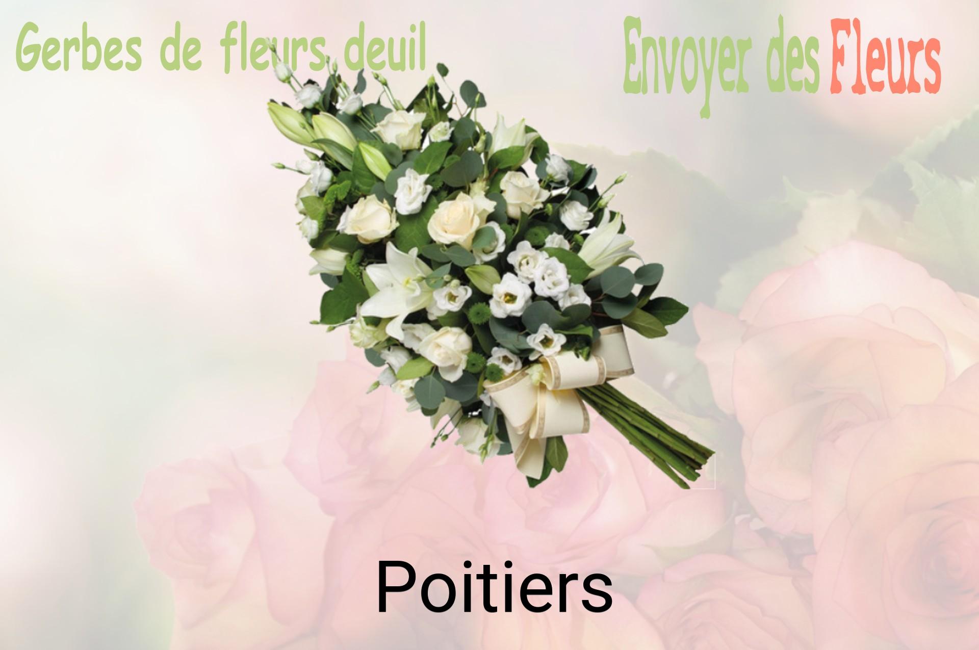 Gerbe de fleurs de deuil livrée à Poitiers
